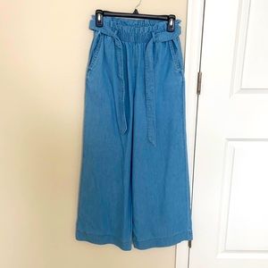 H&M Blue Fabric Flare Pants